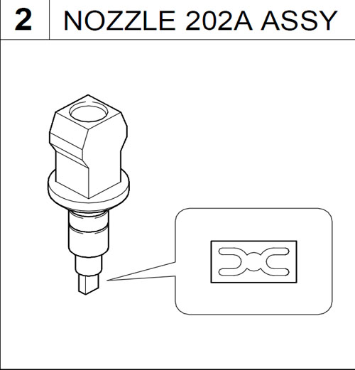 YG200 NOZZLE 202A ASSY.