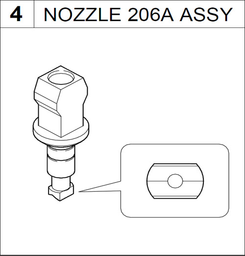 YG200 NOZZLE 206A ASSY.