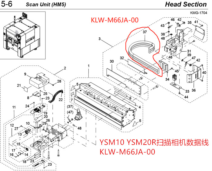 YSM10 YSM20R扫描相机数据线
